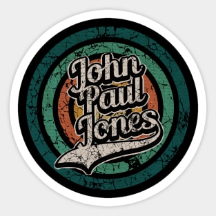 John Paul Jones // Retro Circle Crack Vintage Sticker